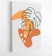 Botanical and gold abstract wall arts vector collection 1 - Moderne schilderijen – Vertical – 1880831233 - 115*75 Vertical