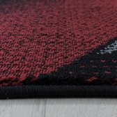 Modern laagpolig vloerkleed Costa - rood 3523 - 240x340 cm