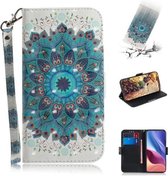 Voor Xiaomi Redmi K40 / K40 Pro / Poco F3 3D Gekleurde Tekening Horizontale Flip Leren Case met Houder & Kaartsleuven & Portemonnee & Lanyard (Pauwkrans)