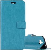 Voor Huawei Y5 (2017) Crazy Horse Texture Horizontale Flip Leren Case met Houder & Kaartsleuven & Portemonnee & Fotolijst (Blauw)