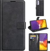 Voor Samsung Galaxy A82 5G / Quantum 2 Retro Kalfspatroon Gesp Horizontale Flip Leren Case met Houder & Kaartsleuven & Portemonnee (Zwart)