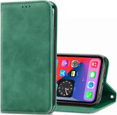 Retro Skin Feel Business Magnetische Horizontale Flip Leren Case met Houder & Kaartsleuven & Portemonnee & Fotolijst Voor iPhone 12 Pro Max (Groen)