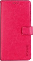 Voor TCL 10 SE idewei Crazy Horse Texture Horizontale Flip lederen tas met houder & kaartsleuven & portemonnee (Rose Red)