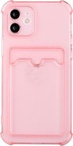 TPU Dropproof beschermende achterkant met kaartsleuf voor iPhone 12 Mini (roze)