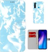 Voor Xiaomi Redmi Note 8T Cloud Fog Pattern Horizontal Flip Leather Case met houder & kaartsleuf & portemonnee (hemelsblauw)