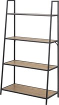 Lisomme Vic industriële houten schuine boekenkast - B77 x D36 x H138 cm