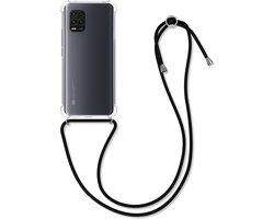 kwmobile telefoonhoesje geschikt voor Xiaomi Mi 10 Lite (5G) - Hoesje met telefoonkoord - Back cover in zwart / transparant