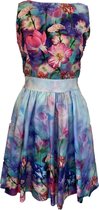 Fairy Garden Dress Blue . Jurk - Vrouwen Jurk - Dames Jurk