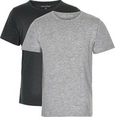 Minymo Shirts Basic Junior Katoen Grijs/zwart Maat 146