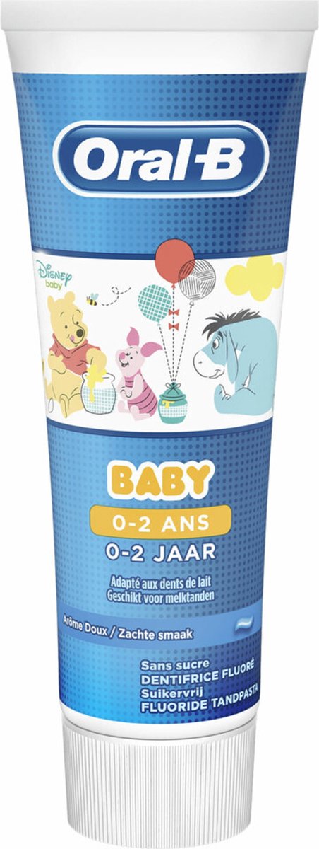 Oral-B Tandpasta Baby 0-2 jaar – Voordeelverpakking 12 x 75 ml