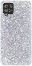 - ADEL Premium Siliconen Back Cover Softcase Hoesje Geschikt voor Samsung Galaxy A42 - Bling Bling Glitter Zilver
