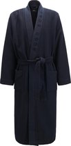 Hugo Boss heren ochtendjas - Waffle Kimono blauw -  Maat: S