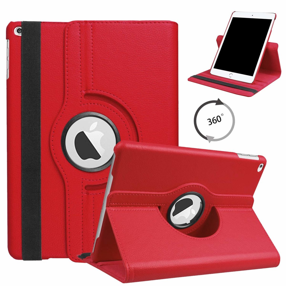 BixB Tablet Hoesje voor Apple iPad 10.2 inch (2019 / 2020) - 360 draaibaar - Rood