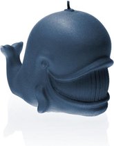 Candellana Jeans Blauw gelakte figuurkaars, design: Walvis  Hoogte 14 cm (76 uur)