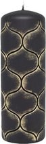 Goud - zwarte Marrakech stompkaars 200/70 (80 uur)