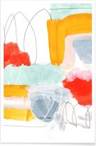 JUNIQE - Poster Veelkleurig - abstract -30x45 /Kleurrijk