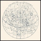 JUNIQE - Poster met kunststof lijst Visible Heavens Blue -50x50 /Blauw