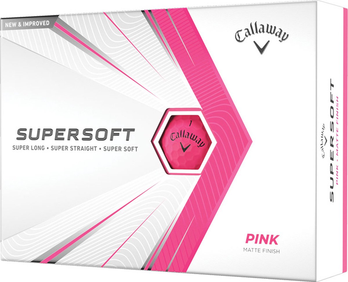 Callaway SuperSoft 2021 Golfballen - Roze - 12 Stuks