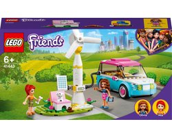 foto van LEGO 41443 Friends Olivia's elektrische auto Set met Olivia en Mia Mini Poppetjes, Educatief Speelgoed voor Meisjes en Jongens vanaf 6 Jaar