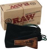 Raw wooden double barrel cig holder 1¼