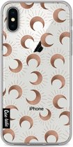 Casetastic Apple iPhone X / iPhone XS Hoesje - Softcover Hoesje met Design - Shadow Moon Print