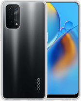 Oppo A74 Hoesje (5G versie) Siliconen Case Transparant Cover - Oppo A74 5G Hoesje Cover Hoes Siliconen - Transparant