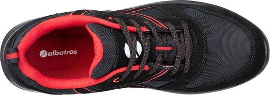 Albatros CLIFTON LOW SRC 648700210000042 Chaussures de sécurité S3 Pointure (EU): 42 noir, rouge 1 paire(s)