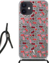 iPhone 12 Mini hoesje met koord - Cherry's