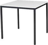 Bureautafel - Domino Basic 80x80 grijs - zwart frame