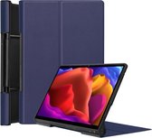Voor Lenovo Yoga Pad Pro 13 inch YF K606F Custer Textuur Horizontale Flip PU Lederen Case met Houder (Donkerblauw)