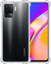 OPPO A94 Hoesje (4G versie) Siliconen Shock Proof Case Transparant - OPPO A94 4G Hoesje Cover Extra Stevig - Transparant
