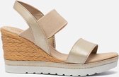 Marco Tozzi Sandalen met sleehak goud - Maat 37
