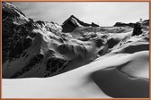 JUNIQE - Poster met kunststof lijst Mountains V -30x45 /Wit & Zwart