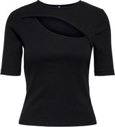 Only T-shirt Onllurri Life 2/4 Cut Out Top Jrs 15253676 Black Dames Maat - M