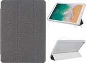 iPad 2021 hoes - iPad 9e/8e/7e Generatie hoes Zwart Tri-fold Fabric Stof shockproof silicone case