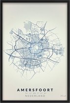 Poster Amersfoort - A2 - 42 x 59,4 cm - Inclusief lijst (Zwart Aluminium)