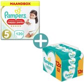 Pampers Premium Protection Pants Maat 5 - 120 Luierbroekjes Maandbox + Pampers Sensitive Billendoekjes 624