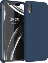 kwmobile telefoonhoesje geschikt voor Apple iPhone XR - Hoesje met siliconen coating - Smartphone case in marineblauw