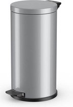 Hailo Pedaalemmer Solid L - 18 liter - Zilver