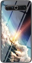 Voor Meizu 17 Sterrenhemel Geschilderd Gehard Glas TPU Schokbestendige Beschermhoes (Heldere Sterrenhemel)