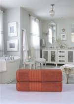 Luxe Handdoeken Set - Handdoek - Douchelaken - 70x140cm - 100% Zacht Katoen - Terracotta - 2 stuks
