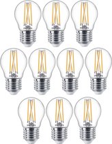 10 stuks Philips LED filament kogellamp E27 3.2W DimTone Cri90 A+