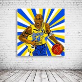 Pop Art Kobe Bryant Canvas - 100 x 100 cm - Canvasprint - Op dennenhouten kader - Geprint Schilderij - Popart Wanddecoratie