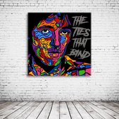 Bruce Springsteen Pop Art Canvas - 90 x 90 cm - Canvasprint - Op dennenhouten kader - Geprint Schilderij - Popart Wanddecoratie