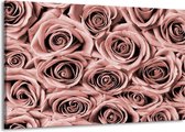 Peinture | Peinture sur toile Rose, Fleur | Marron, rouge | 140x90cm 1 Liège | Tirage photo sur toile