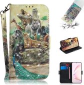 Voor Galaxy S10 Lite / A91 3D Schilderen Horizontale Flip Leren Case met Houder & Kaartsleuf & Portemonnee & Lanyard (Zoo)