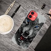 Schokbestendig geverfd transparant TPU-beschermhoesje voor iPhone 12/12 Pro (Mountain Wolf)