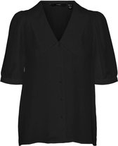 Vmpoel 2/4 Collar Shirt Wvn Ga 10247261 Black