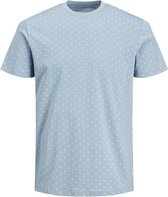 Jack & Jones T-shirt Jjminimal Aop Tee Ss Crew Neck 12182880 Faded Denim/reg Fit Mannen Maat - L