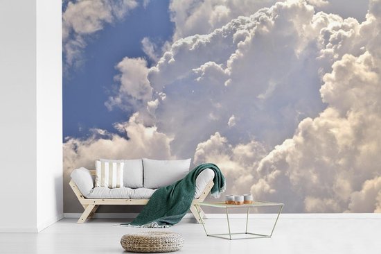 Behang - Fotobehang Weergave van een bewolkte hemel - Breedte 360 cm x  hoogte 240 cm | bol